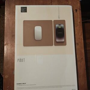 NEW Pout Hands 3 Split Wireless Phone Charging Mouse‎ Pad Set Latte Cream SEALED